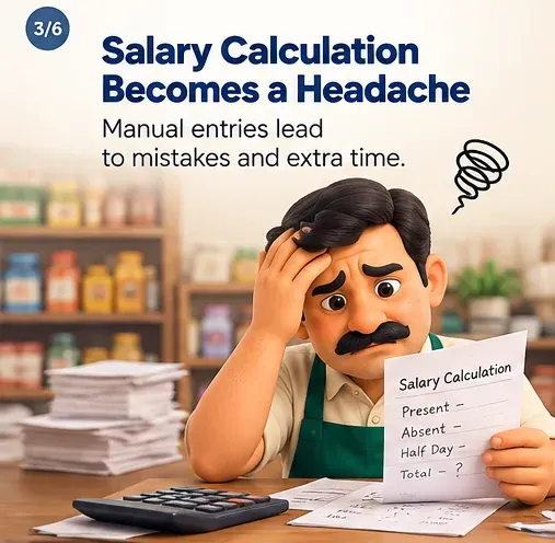 Salary calculation becomes a headache with manual entries